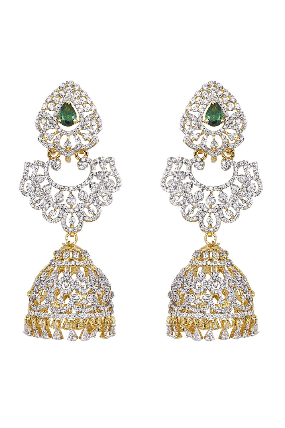 925 Silver 3-Way Jhumki Earrings