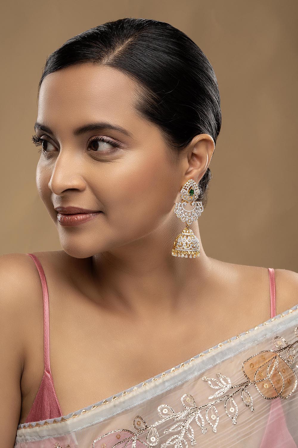925 Silver 3-Way Jhumki Earrings