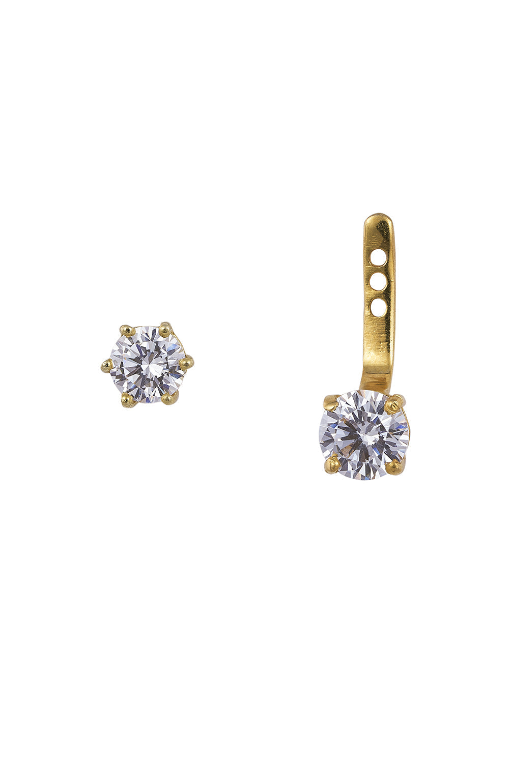 925 Silver Detachable Solitaire Earrings