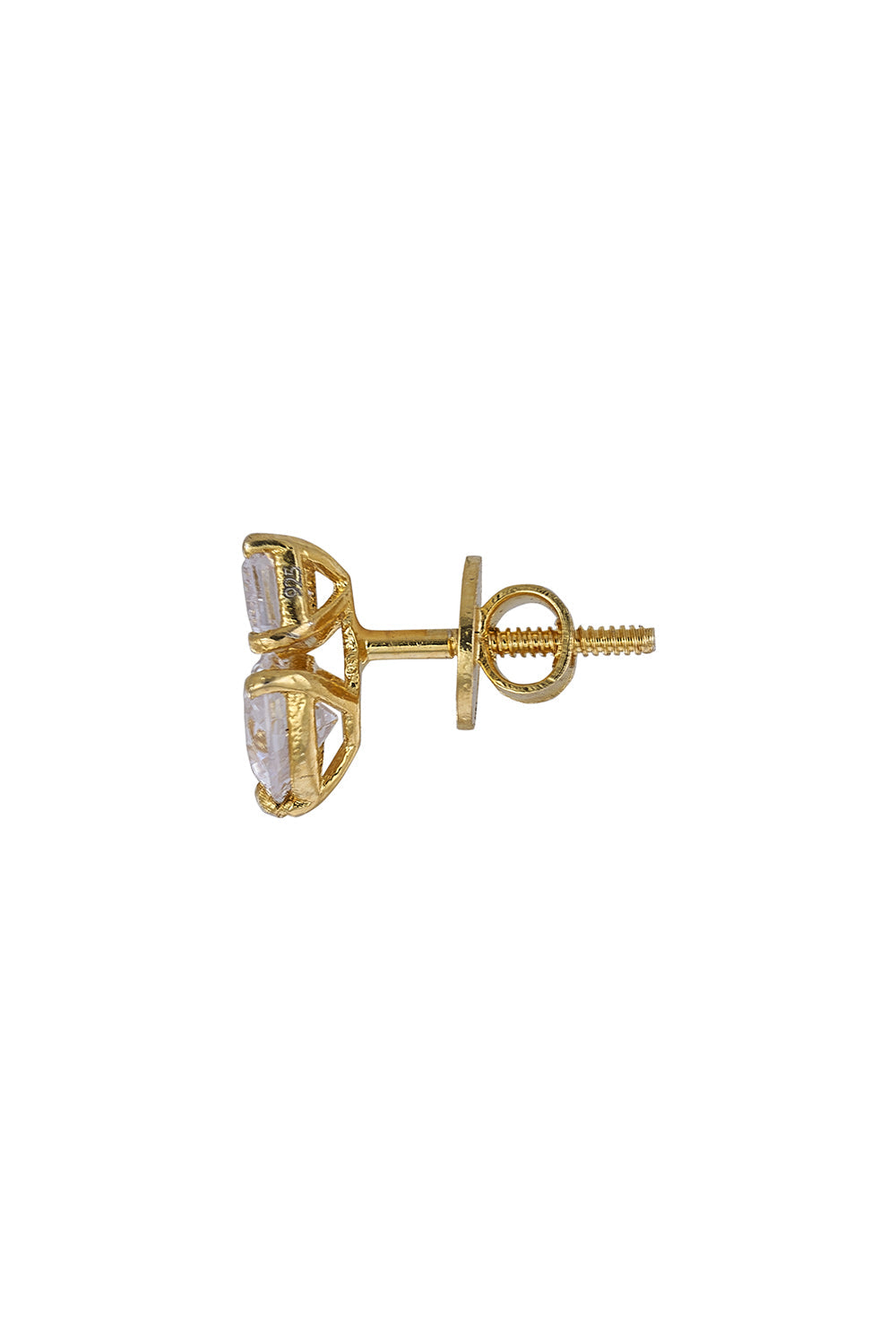 925 Silver Emerald-Heart Studs