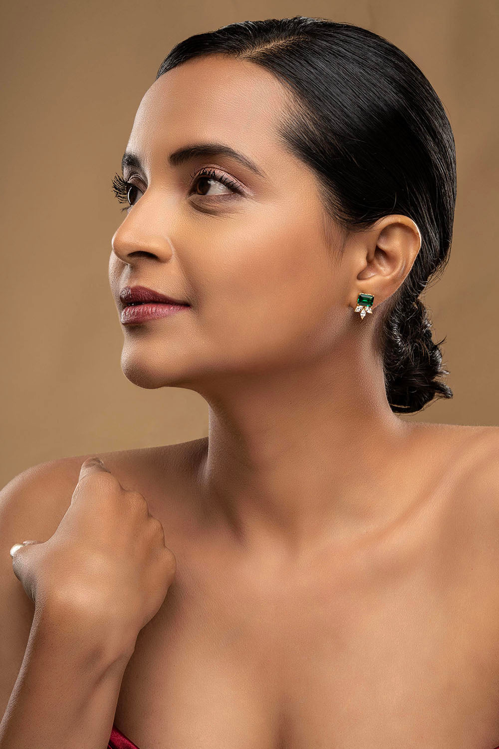 925 Silver Green Jaza Earrings