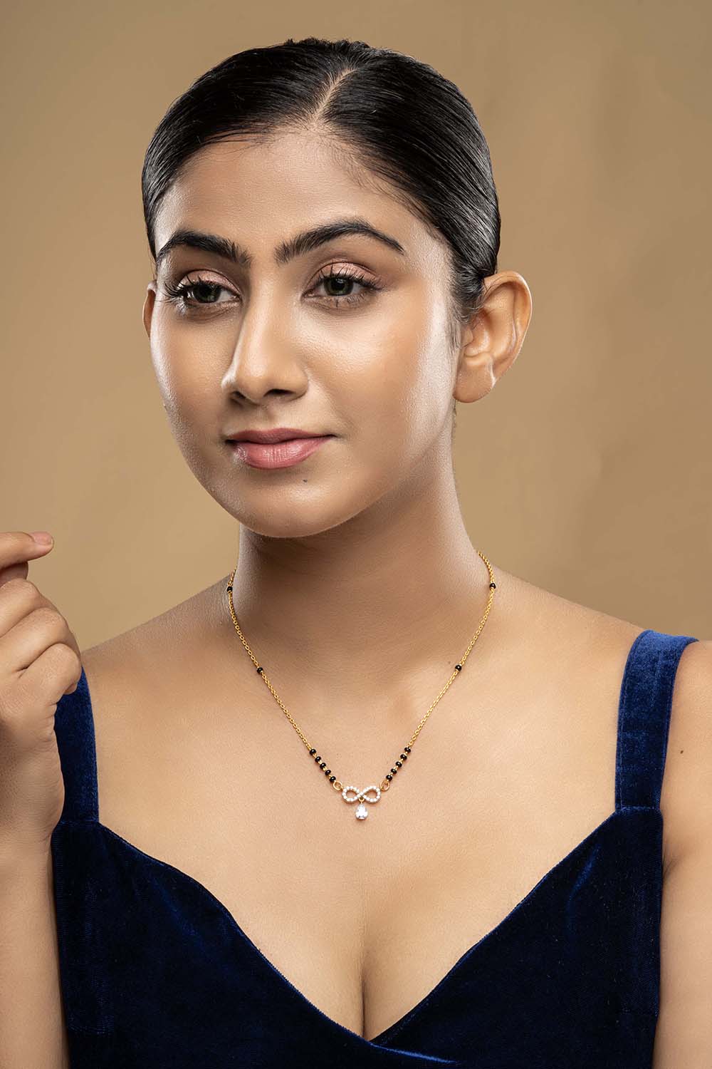 925 Silver Infinity Drop Mangalsutra