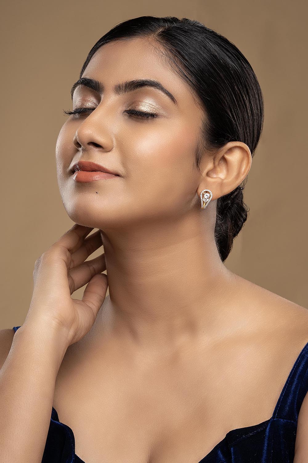 925 Silver Meenakshi Earrings