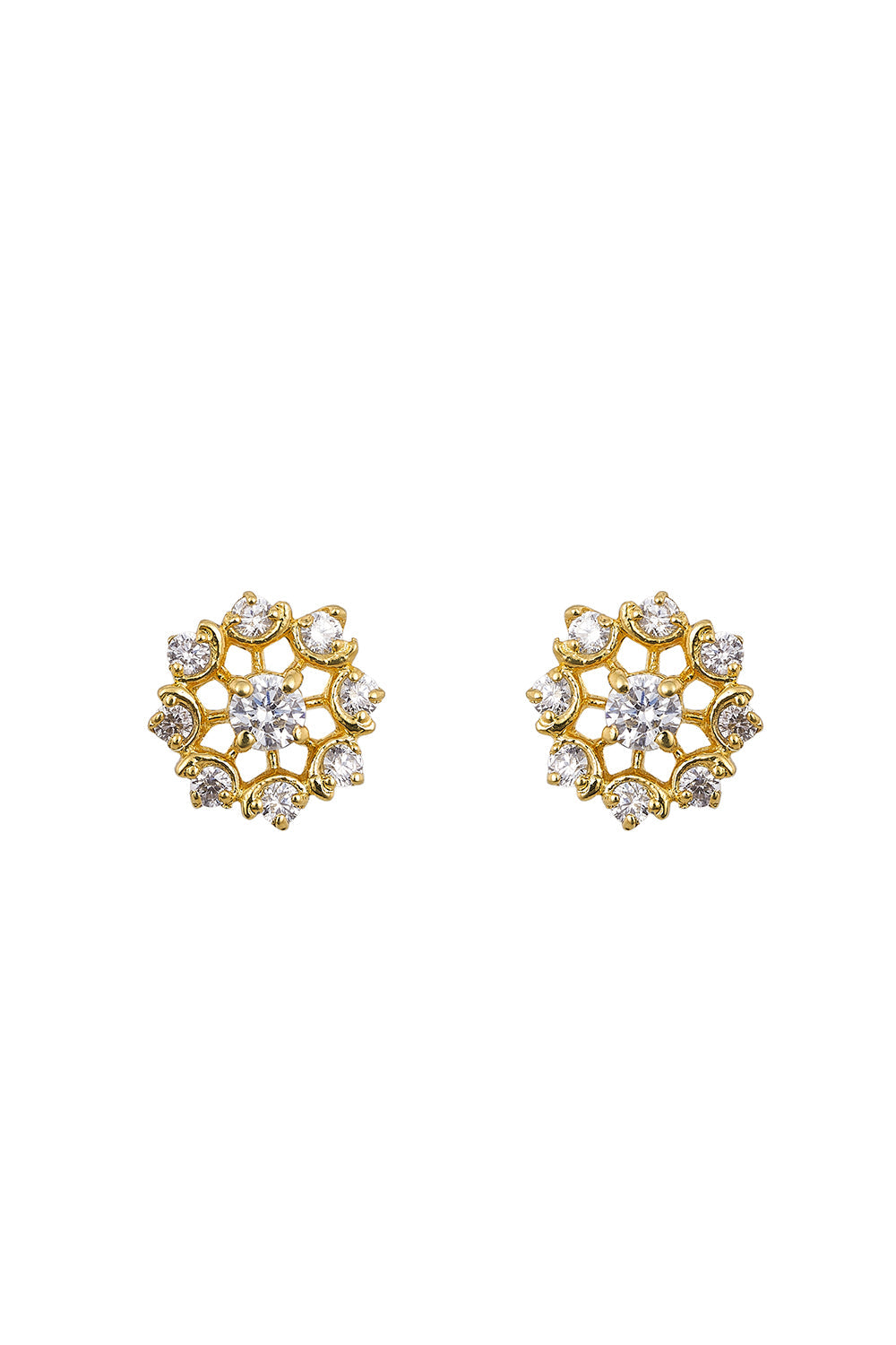 925 Silver Phool Studs