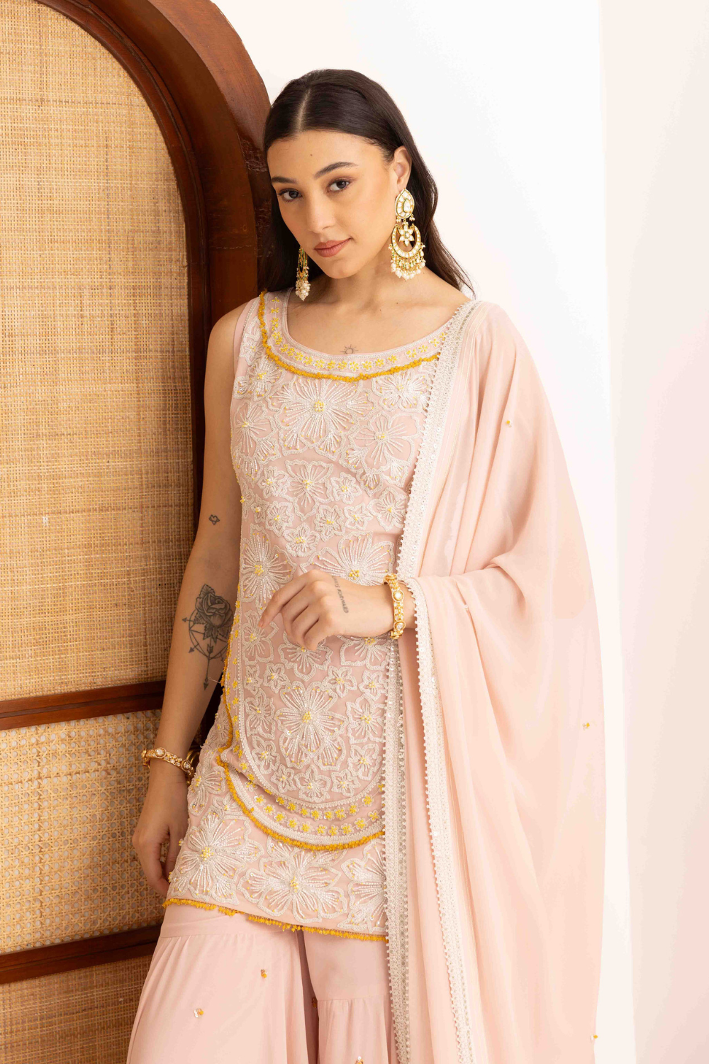Itr Short Kurta With Sharara