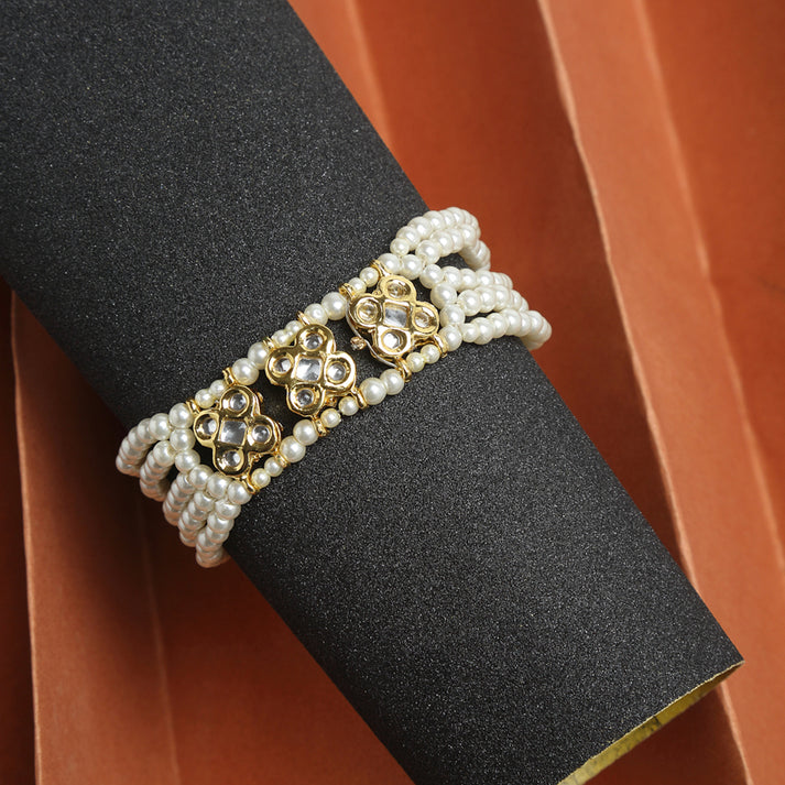 Kundan And Pearl Bracelet