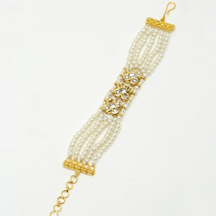 Kundan And Pearl Bracelet