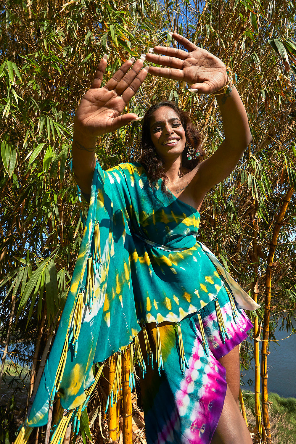 Green One Shoulder Dress