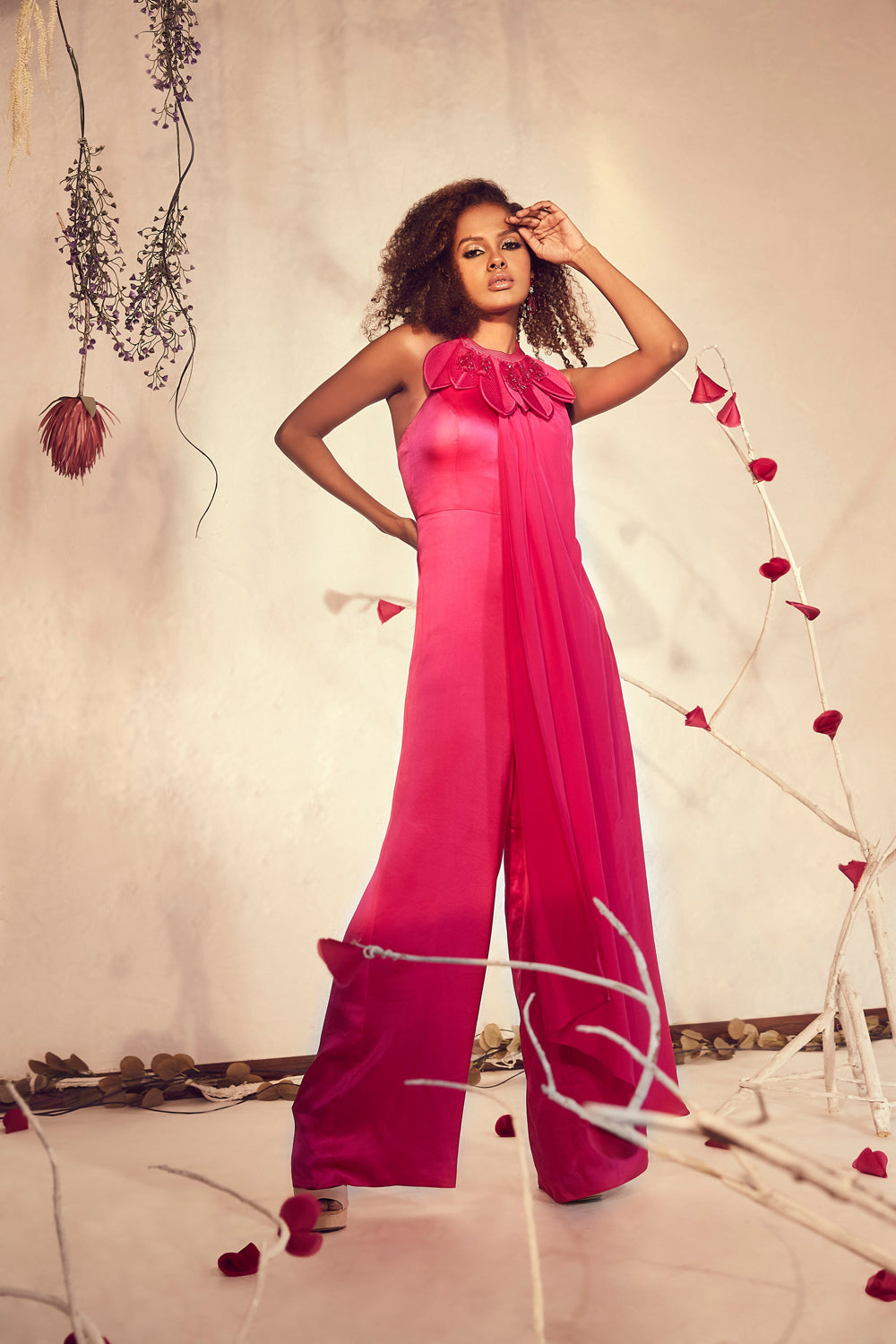 Pink Halter Jumpsuit