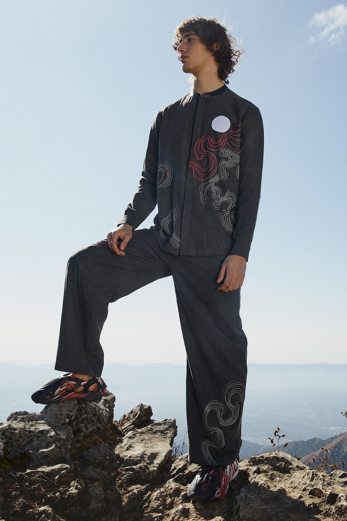 Waves And Circle Full Sleevess Shirt