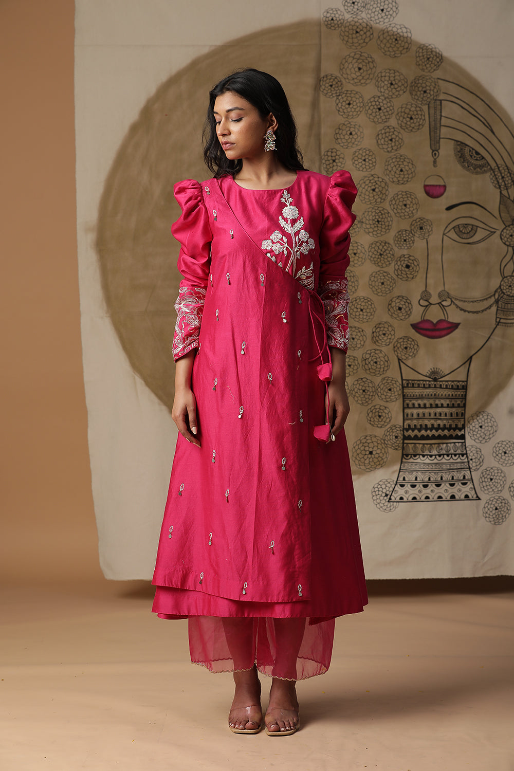Pink Angrakha Set - Auraya Fashion - Arpita Sulakshana - #tag1# - #tag2# - #tag3# - #tag3#