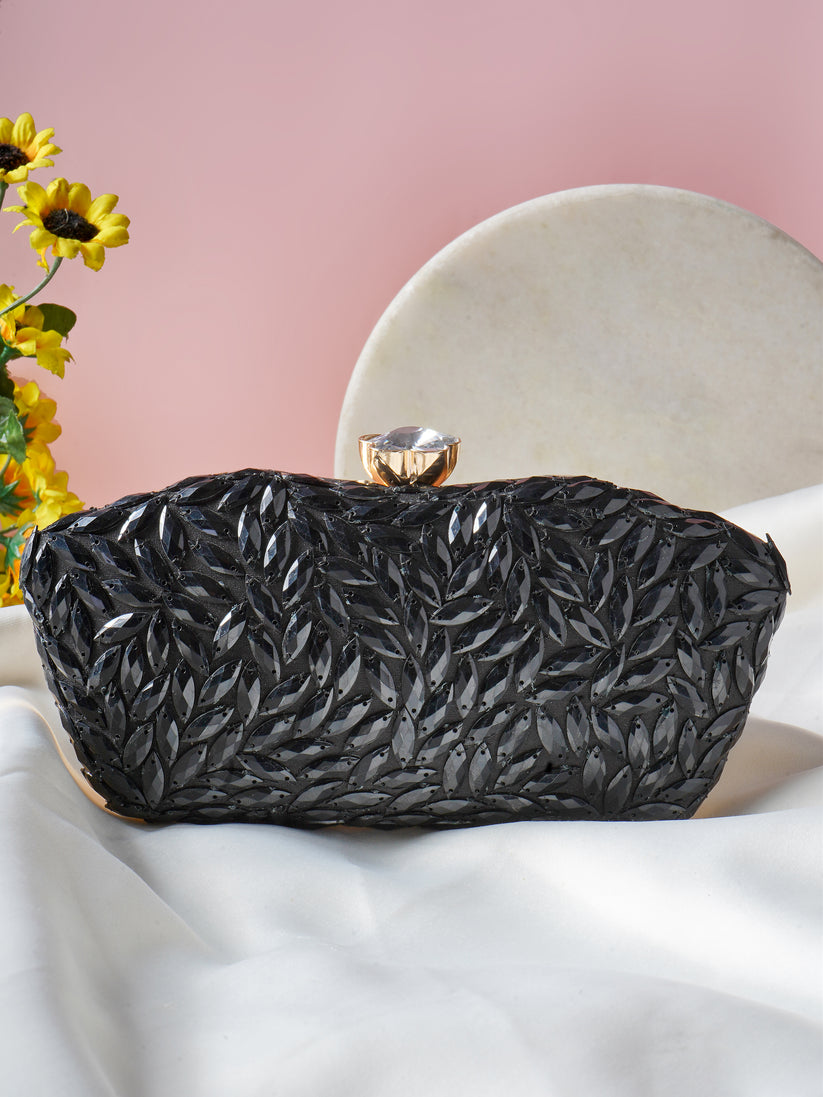 CY A Clutch Story Black Agate Clutch Front 1