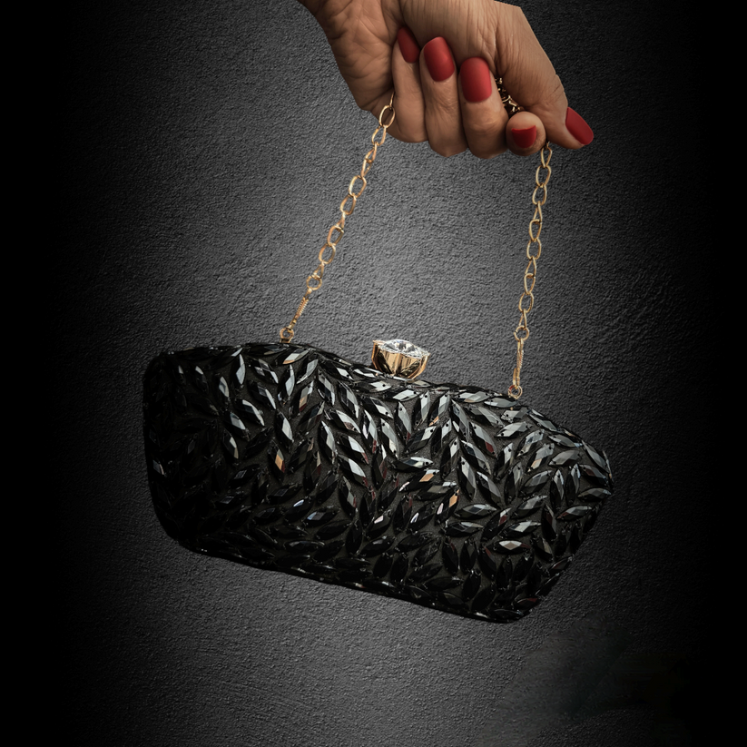 CY A Clutch Story Black Agate Clutch Front 2