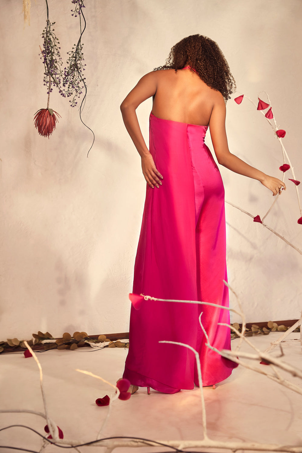 Pink Halter Jumpsuit