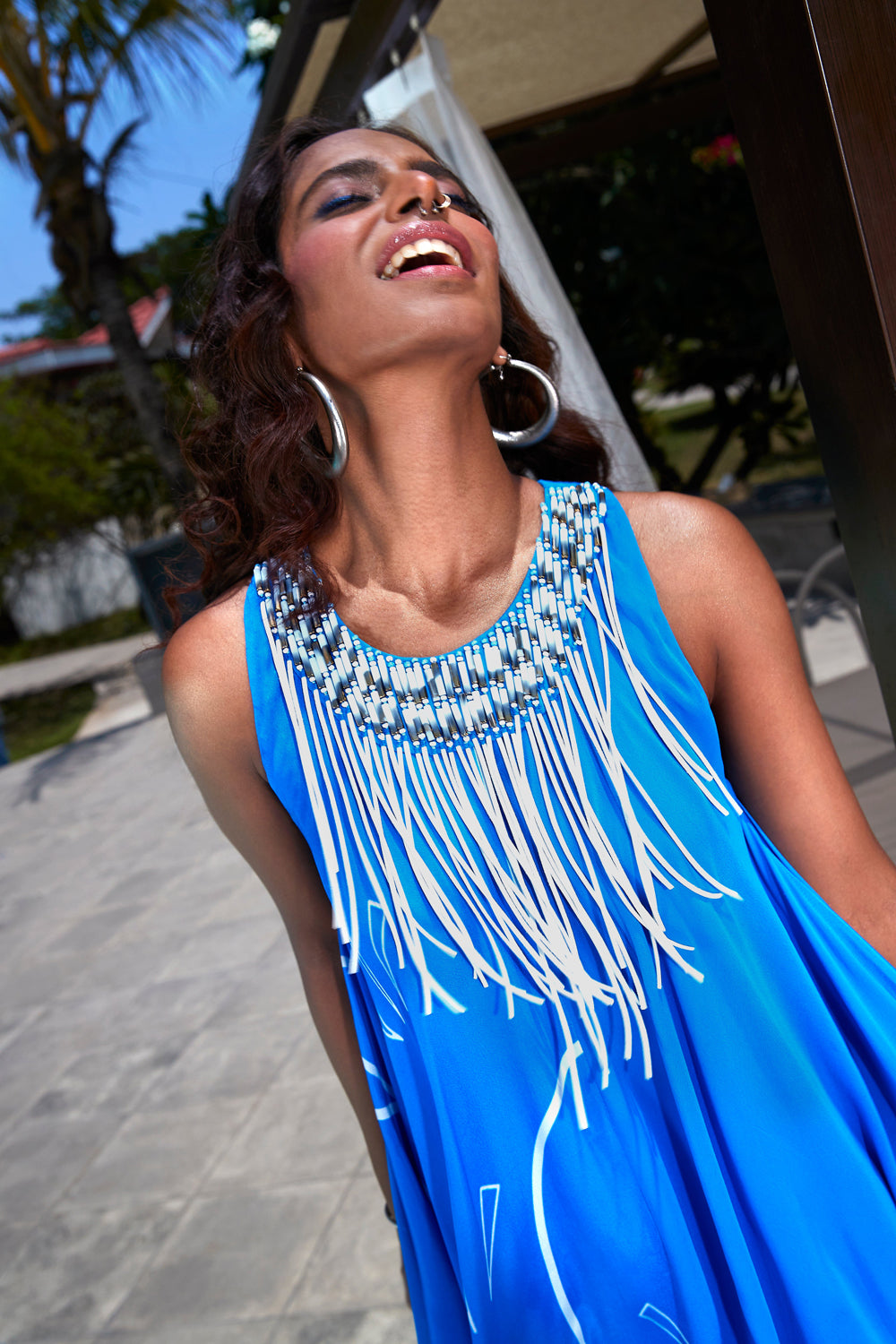 Blue Asymmetric Dress