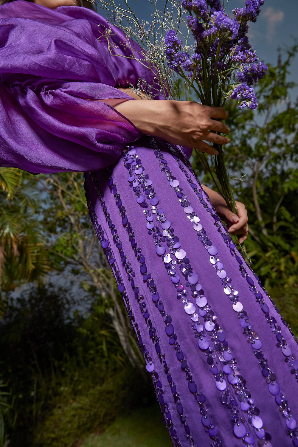 Iris Embroidered Straight Pants