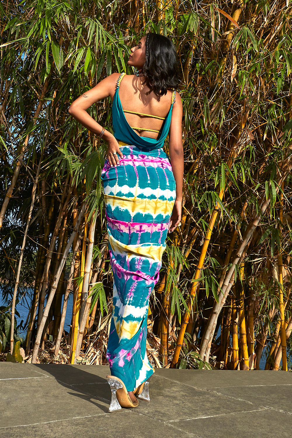 Green Backless Dress