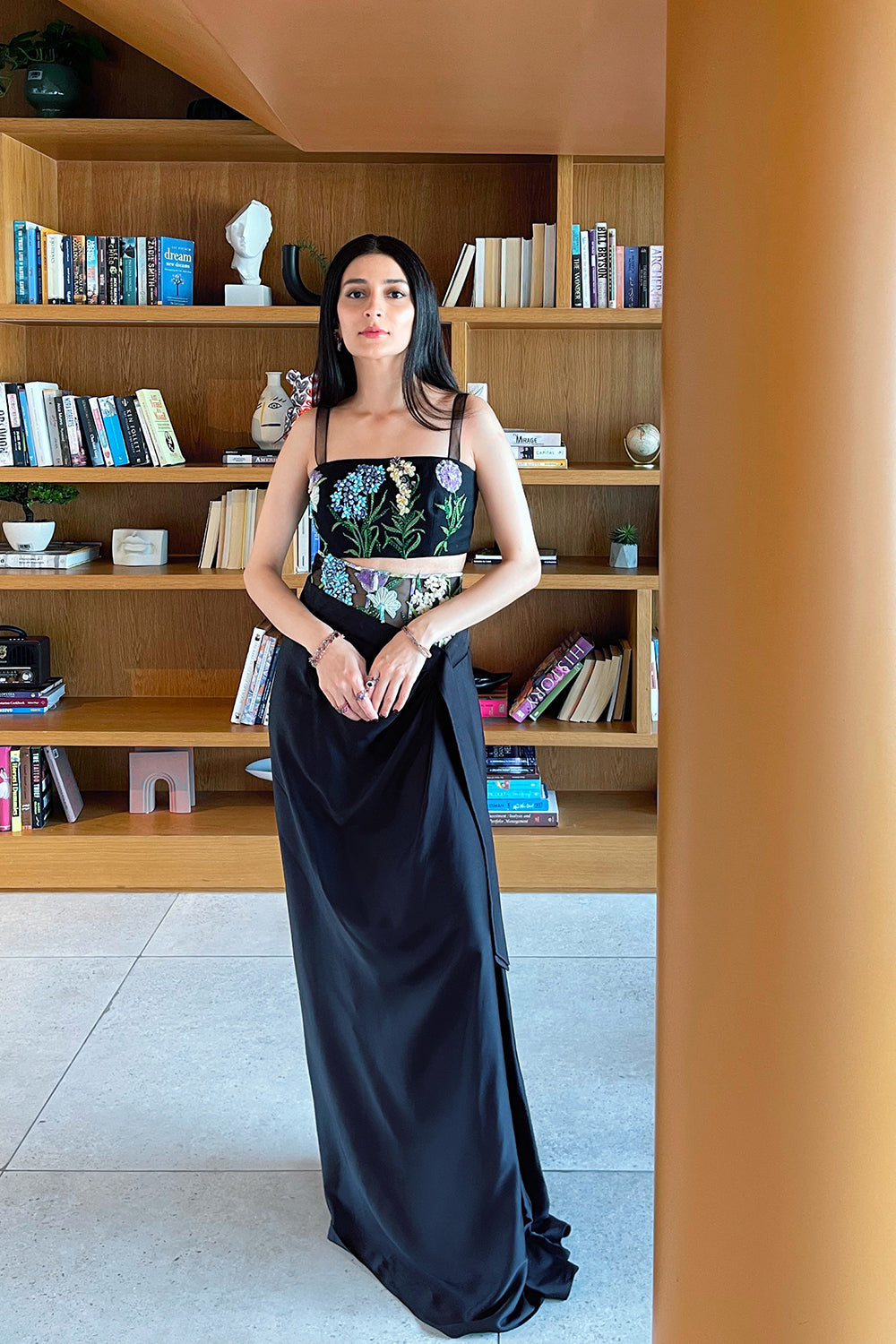 Alishay Adnan in Mykonos- Corseted Belt Drape Set