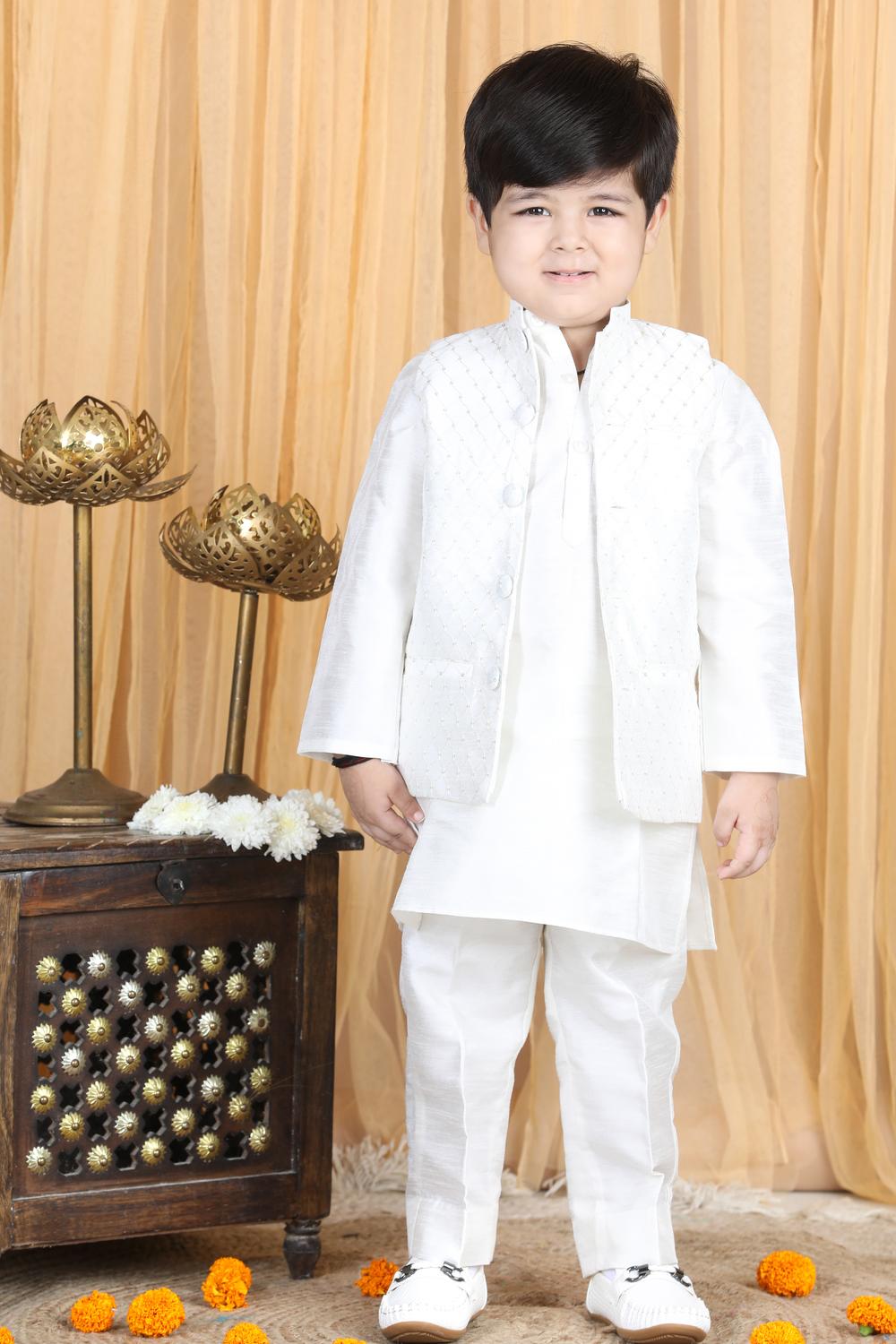 Kurta,Pajama With Sleeveless  Jacket