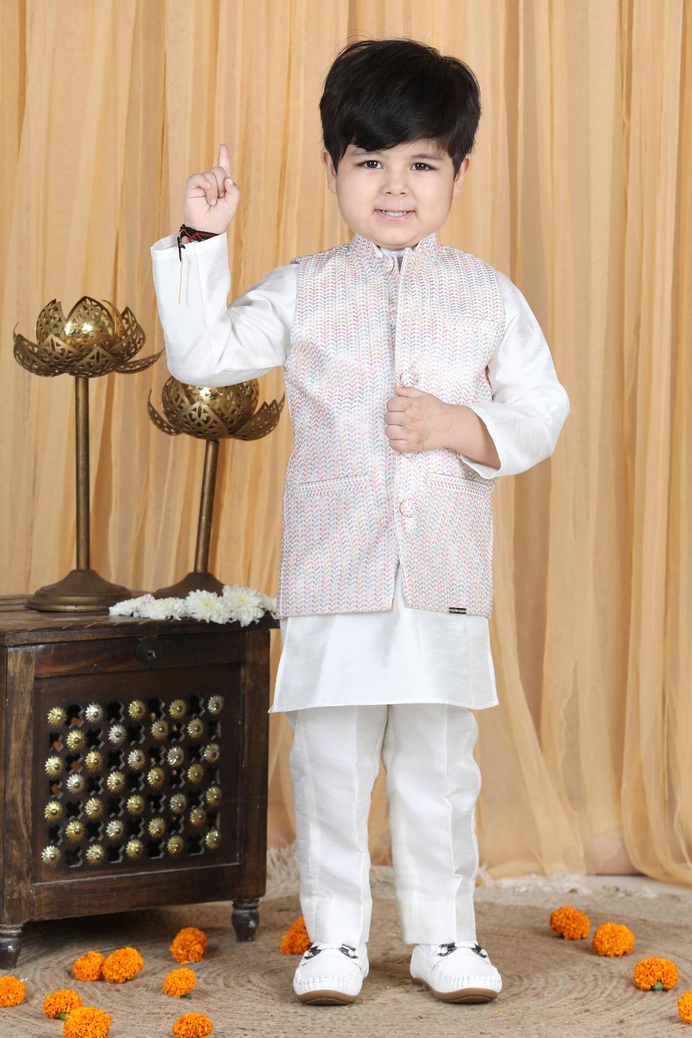 Kurta,Pajama With Sleeveless  Jacket