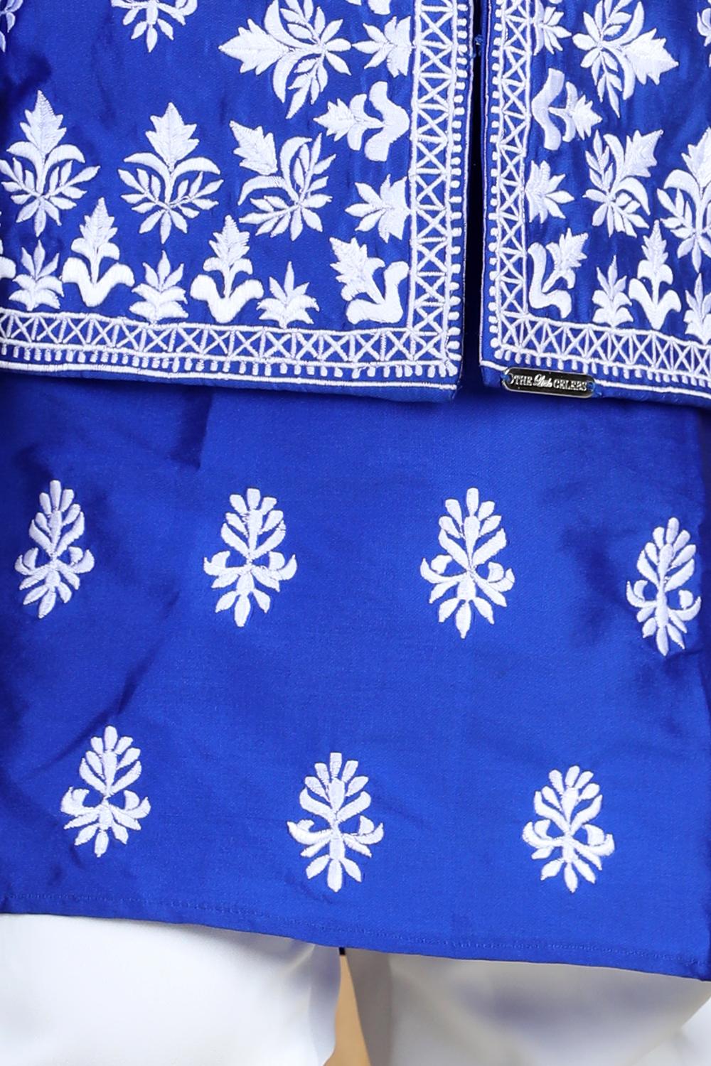 Kurta Pajama And Sleeveless Jacket