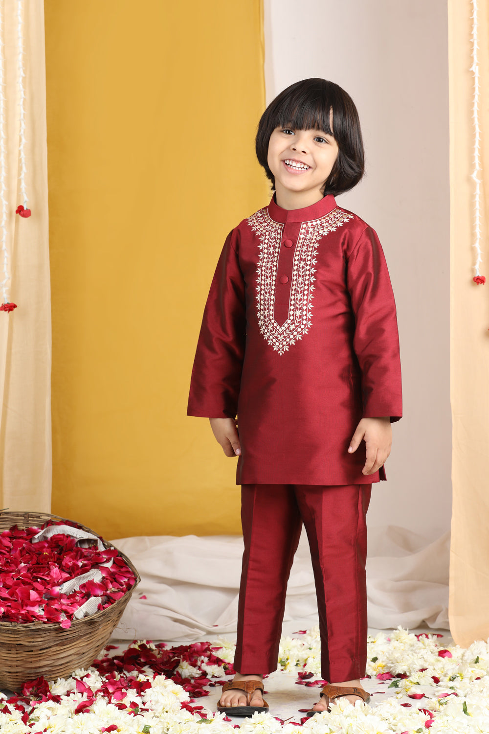 Threed Embroidery On Neck Line