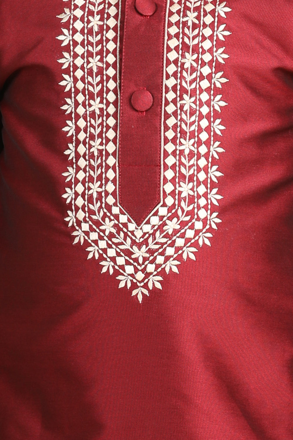 Threed Embroidery On Neck Line