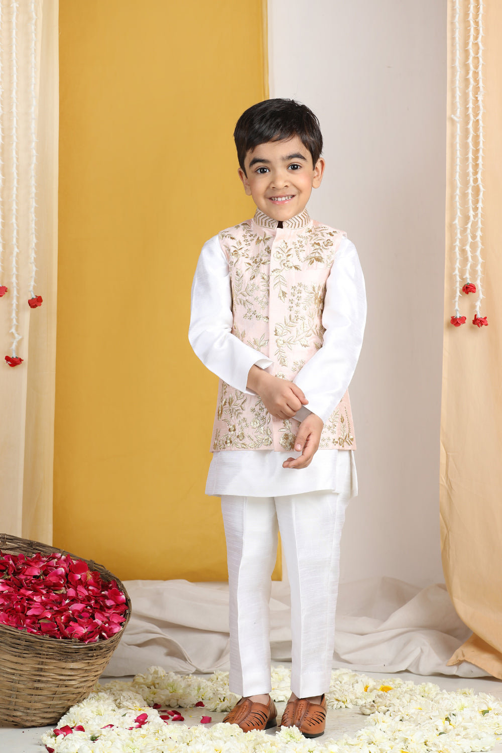 Zari Work Jacket With Kurta Pajama