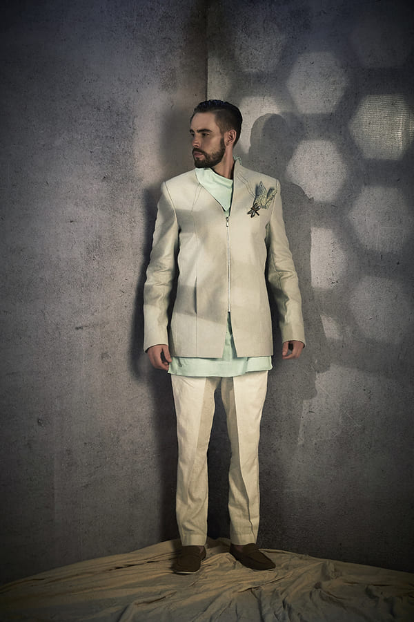 Modern Pleat Bandhgala - Blake