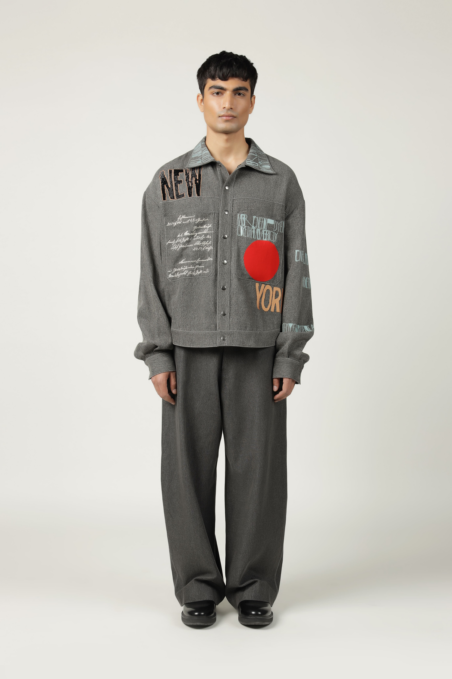 Scribble High Low Denim Jacket