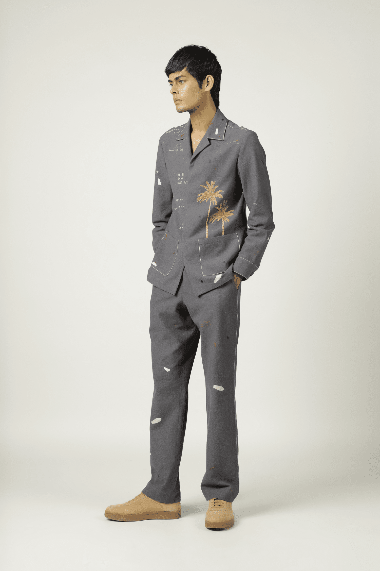 Holiday Shacket With Straight Pants