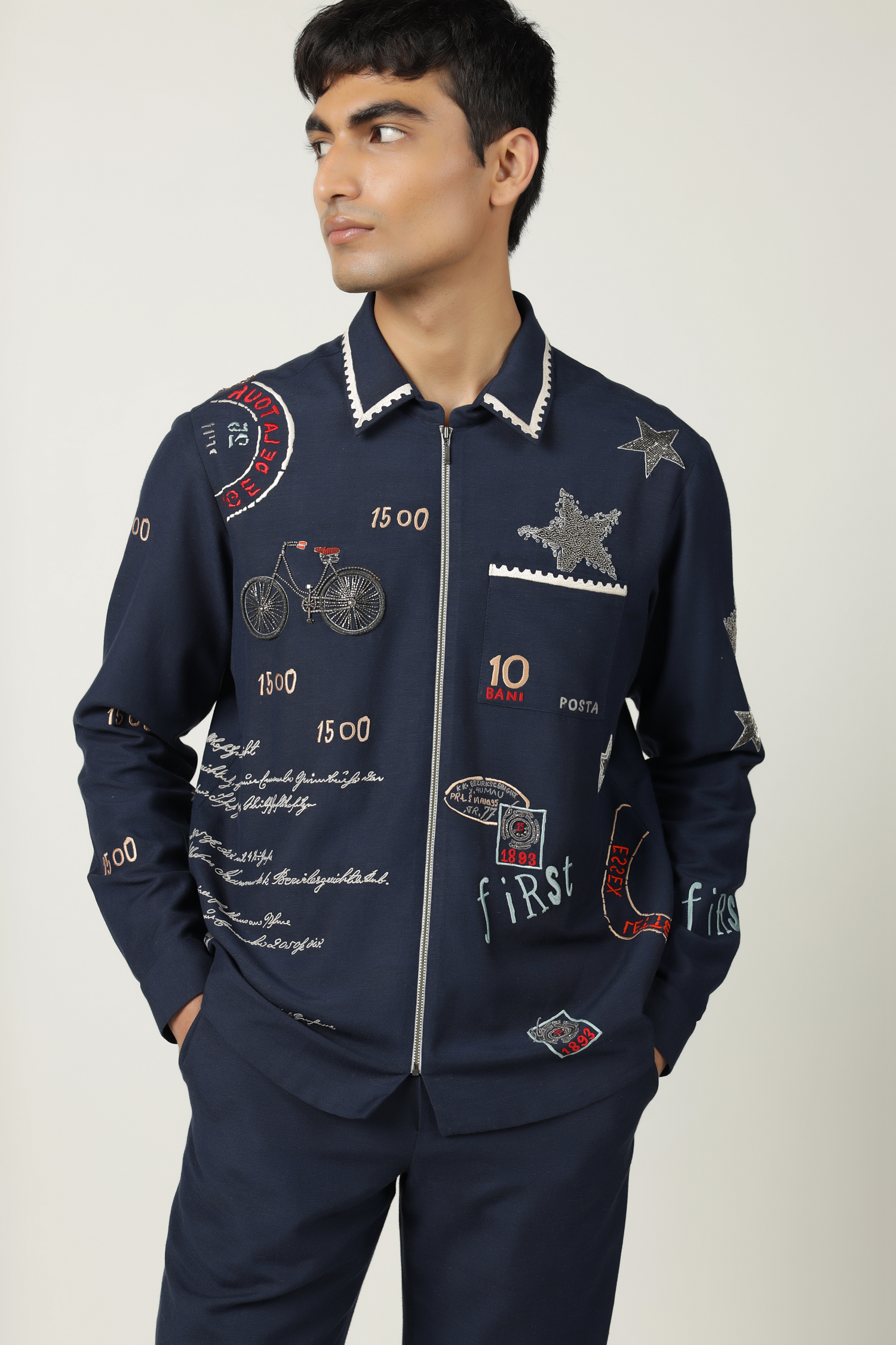 Straight Pants Of "(Postcard Shirt)"