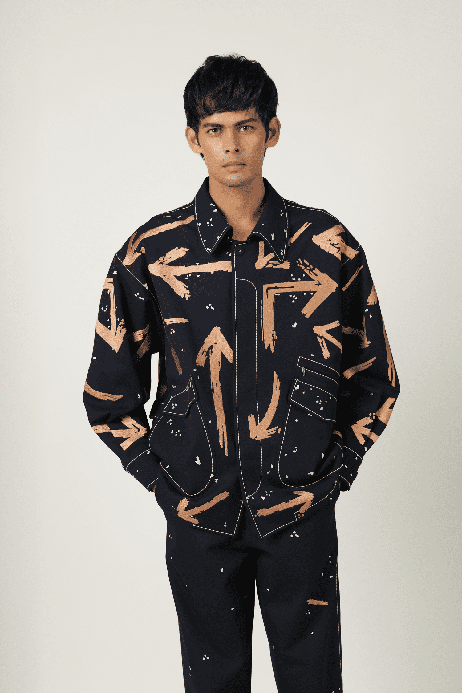 Arrow Oversized Jacket With Matching Pants