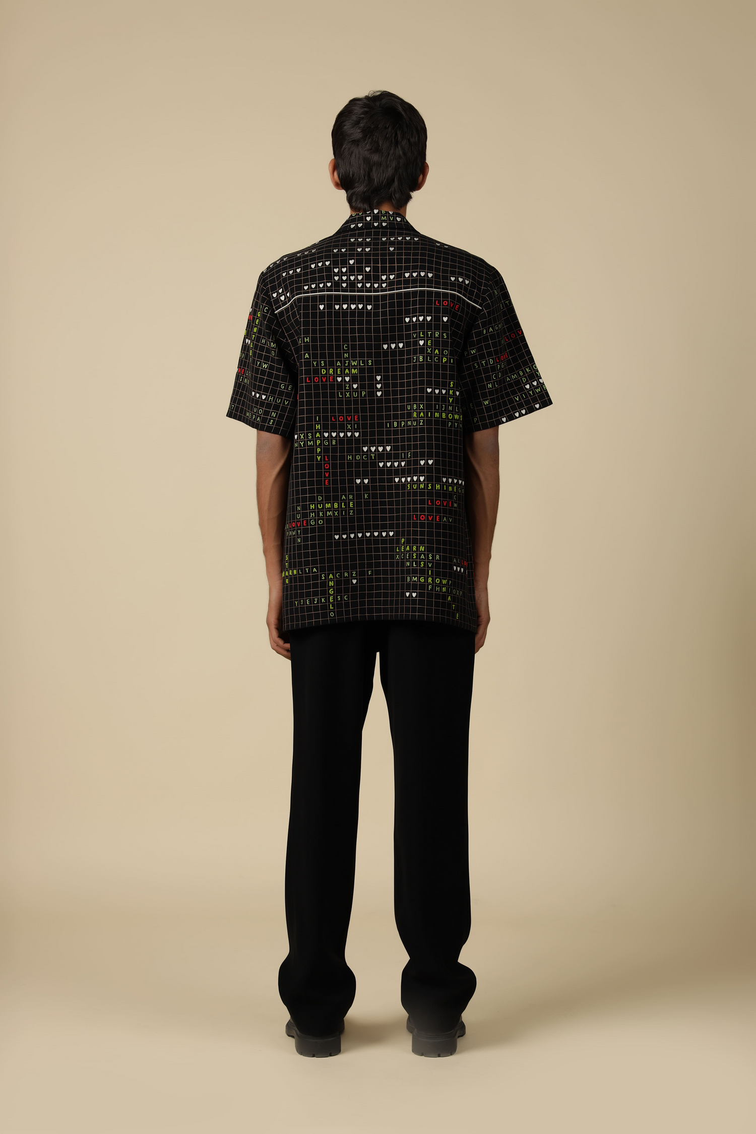 Pants Of "(Crossword Half Sleeve Jacket)"