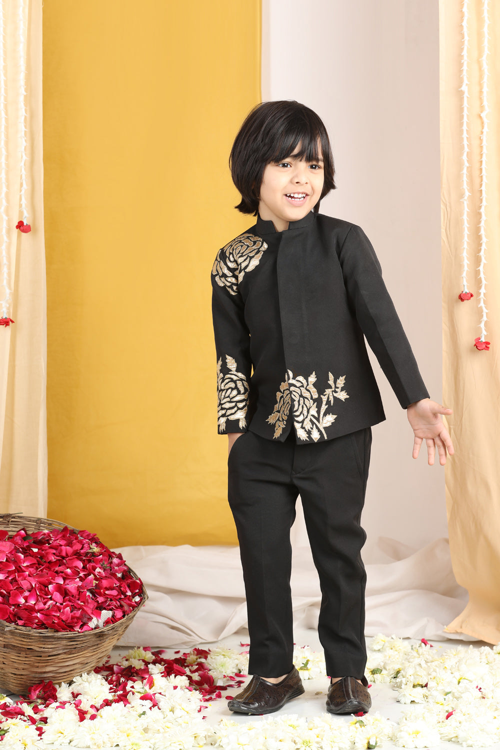 Boys Bandgala With Applique Work