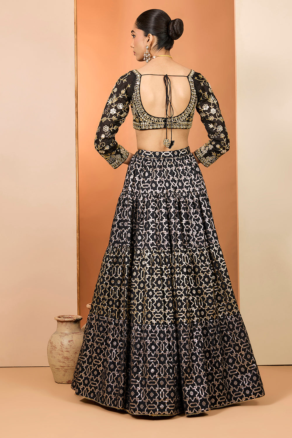 Black  Lehenga Set