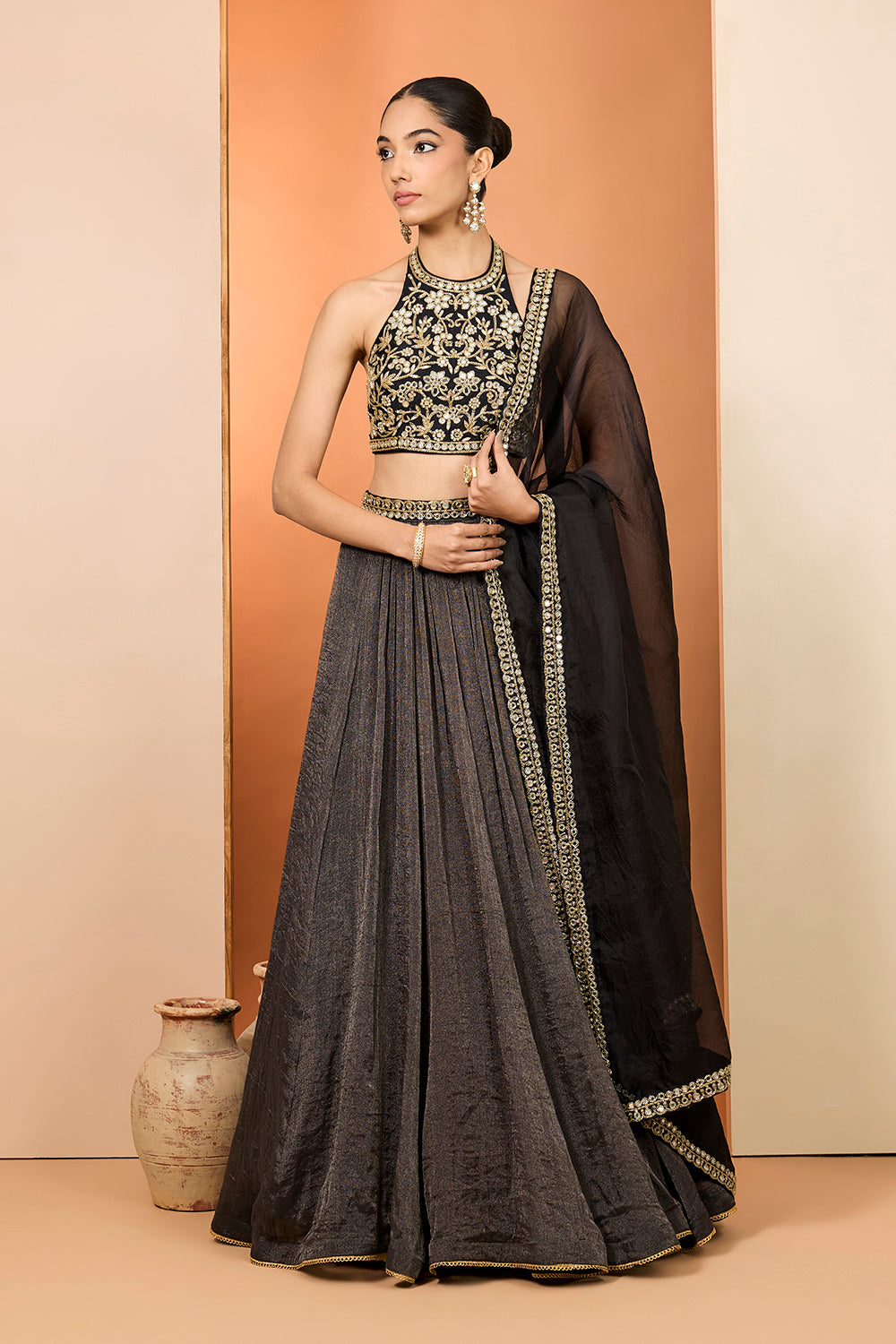 Black Lehenga Set