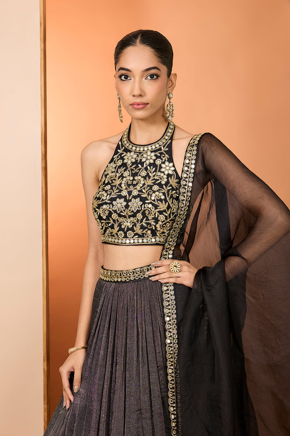 Black Lehenga Set