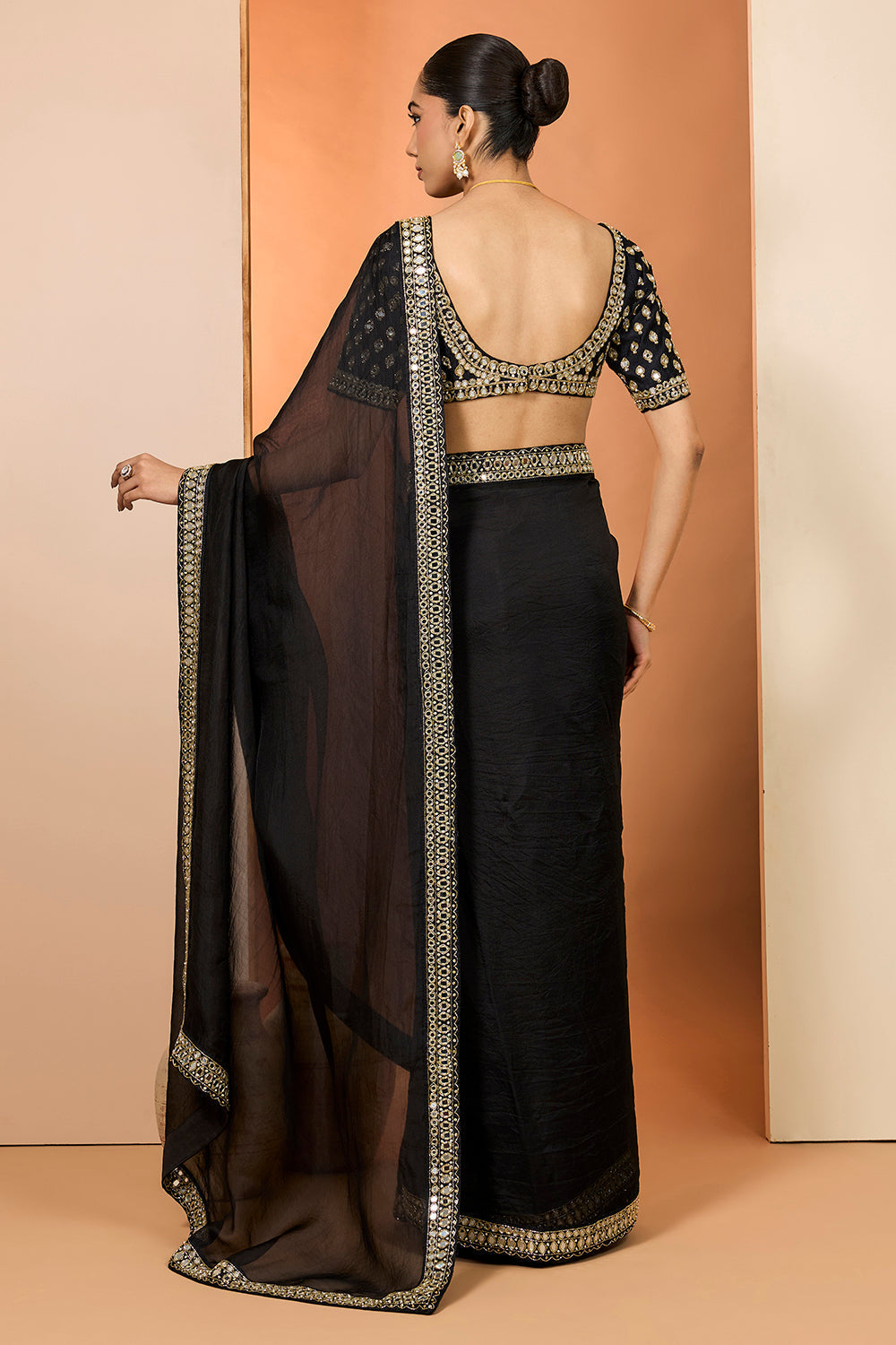 Black Organza Saree