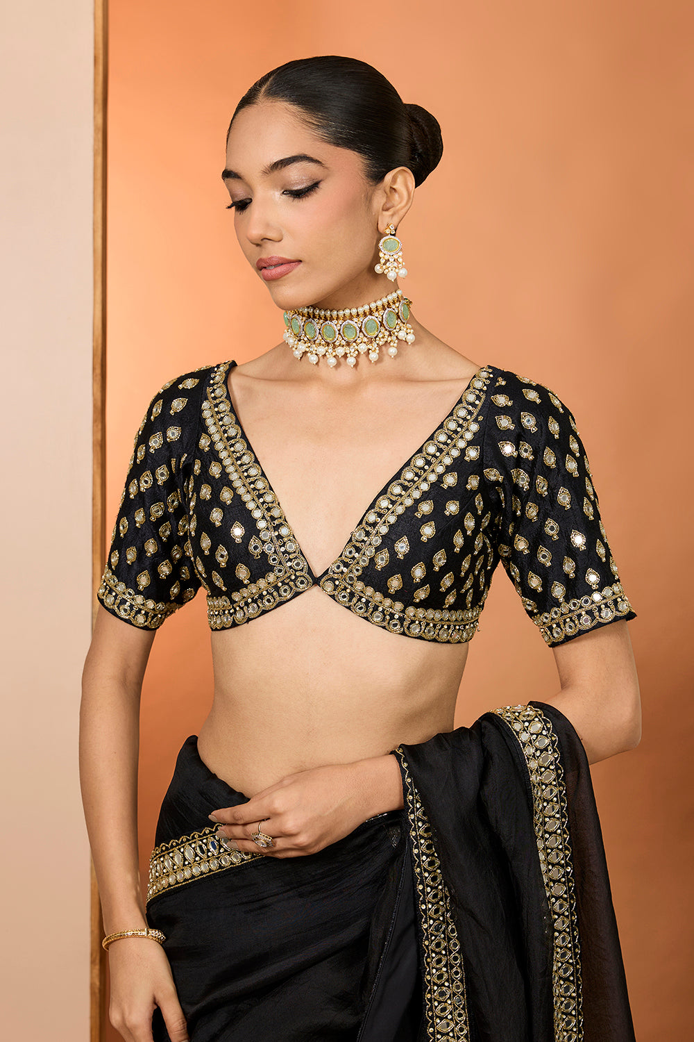 Black Organza Saree