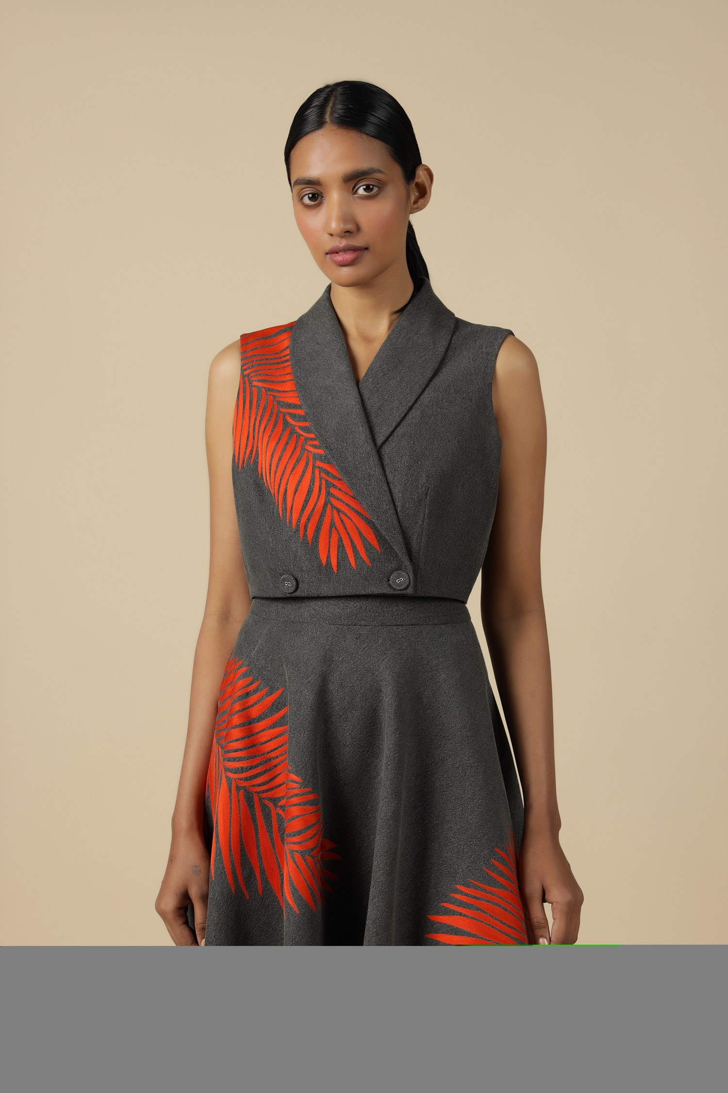 Big Leaf Wrap Crop Top