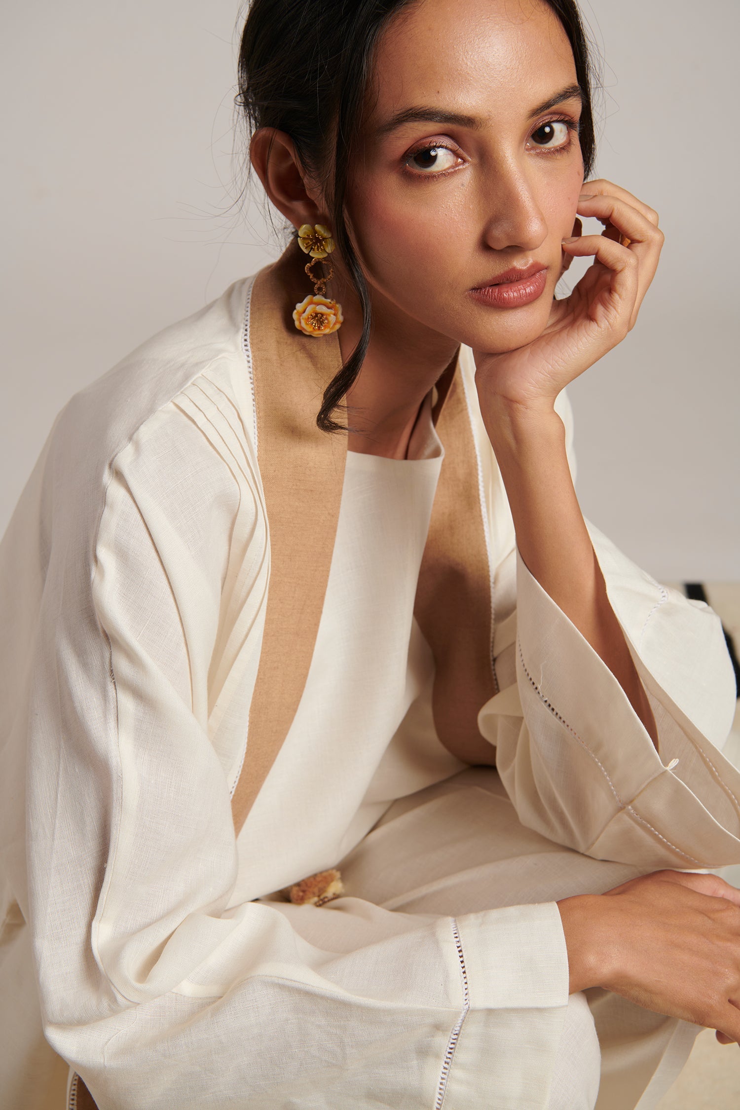 Naina Co-Ord Set  (Pearl)