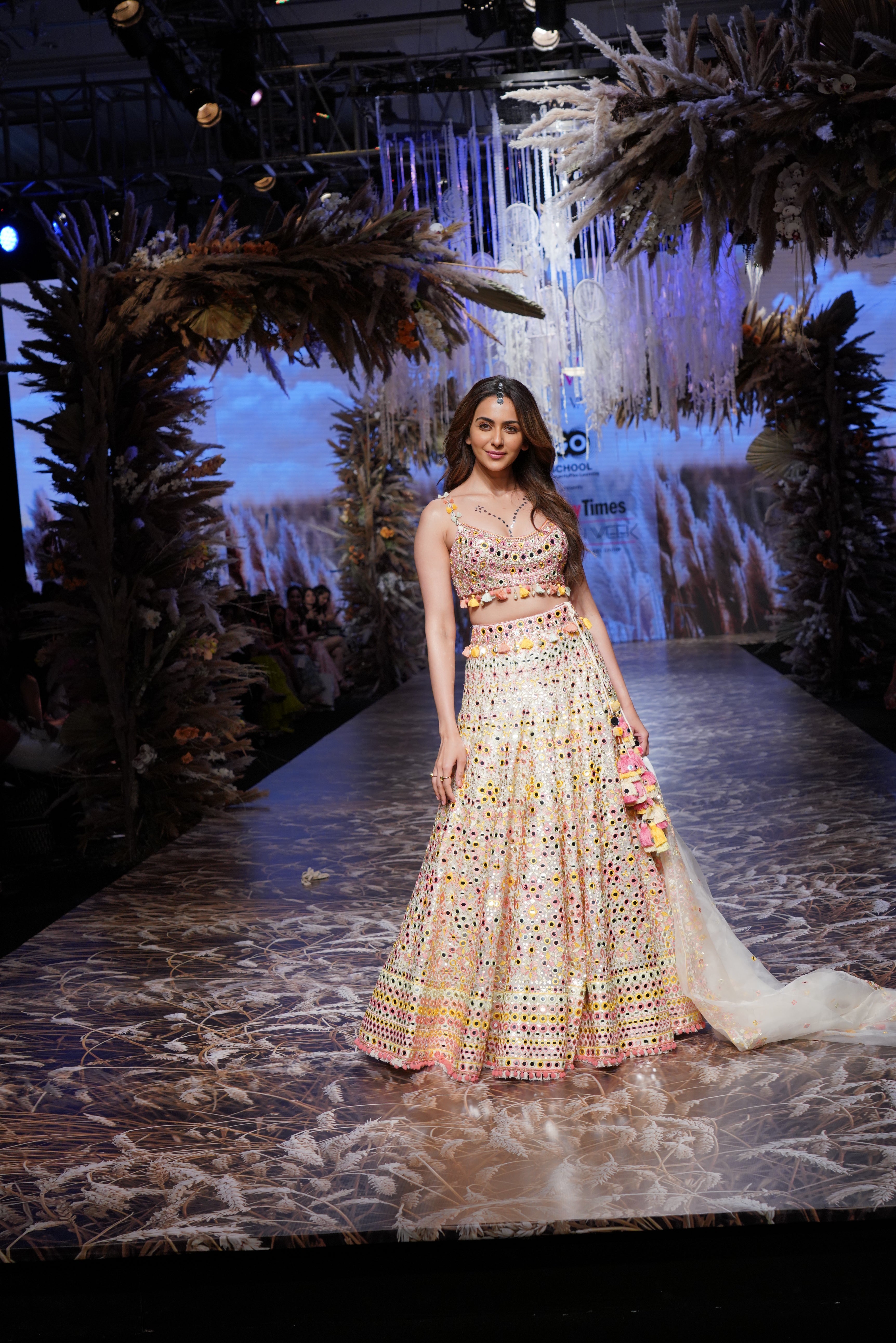 Rakul Preet Singh Off White Embroidered Lehenga Set