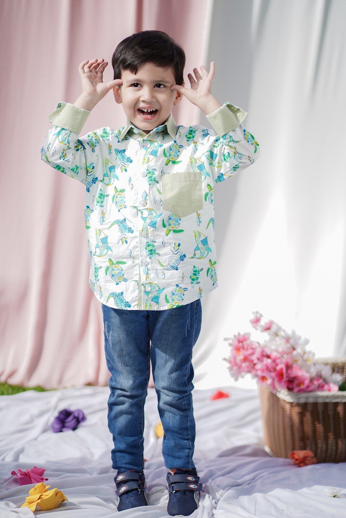 "Ocean Explorer" Kids Cotton Shirt - CuddlesClothing
