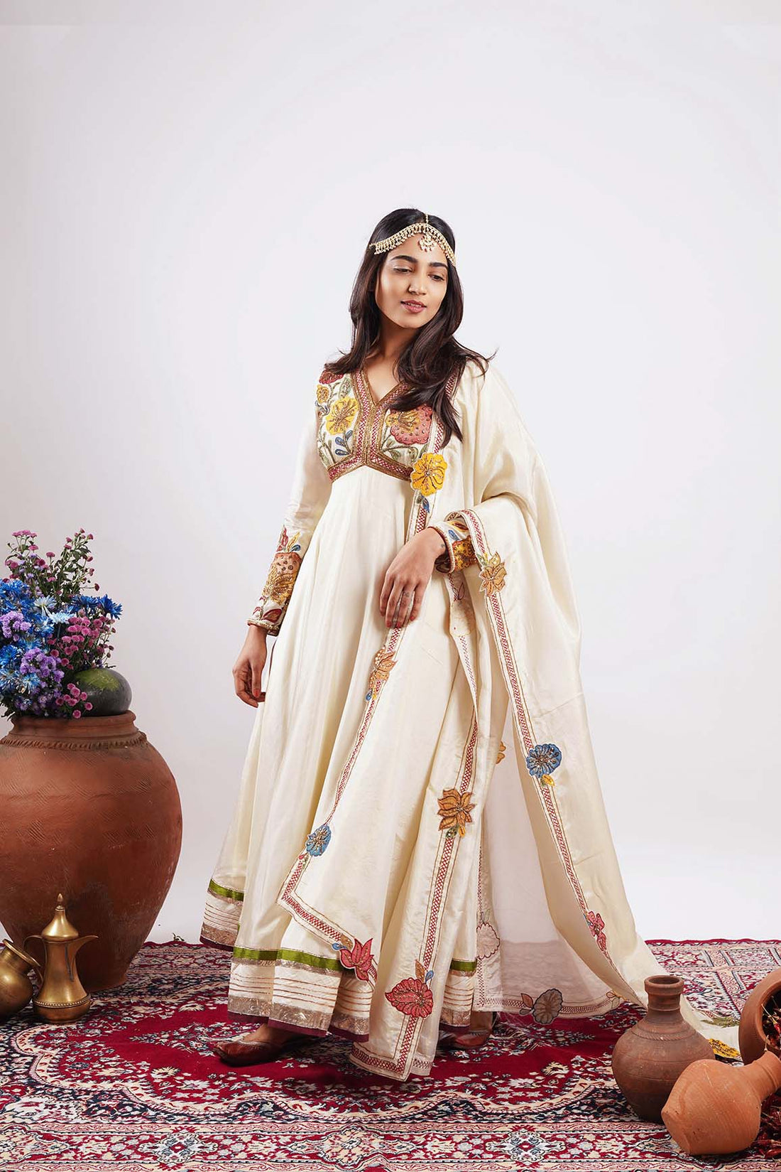 Nazaakat-Blue Embriodered Anarkali Set
