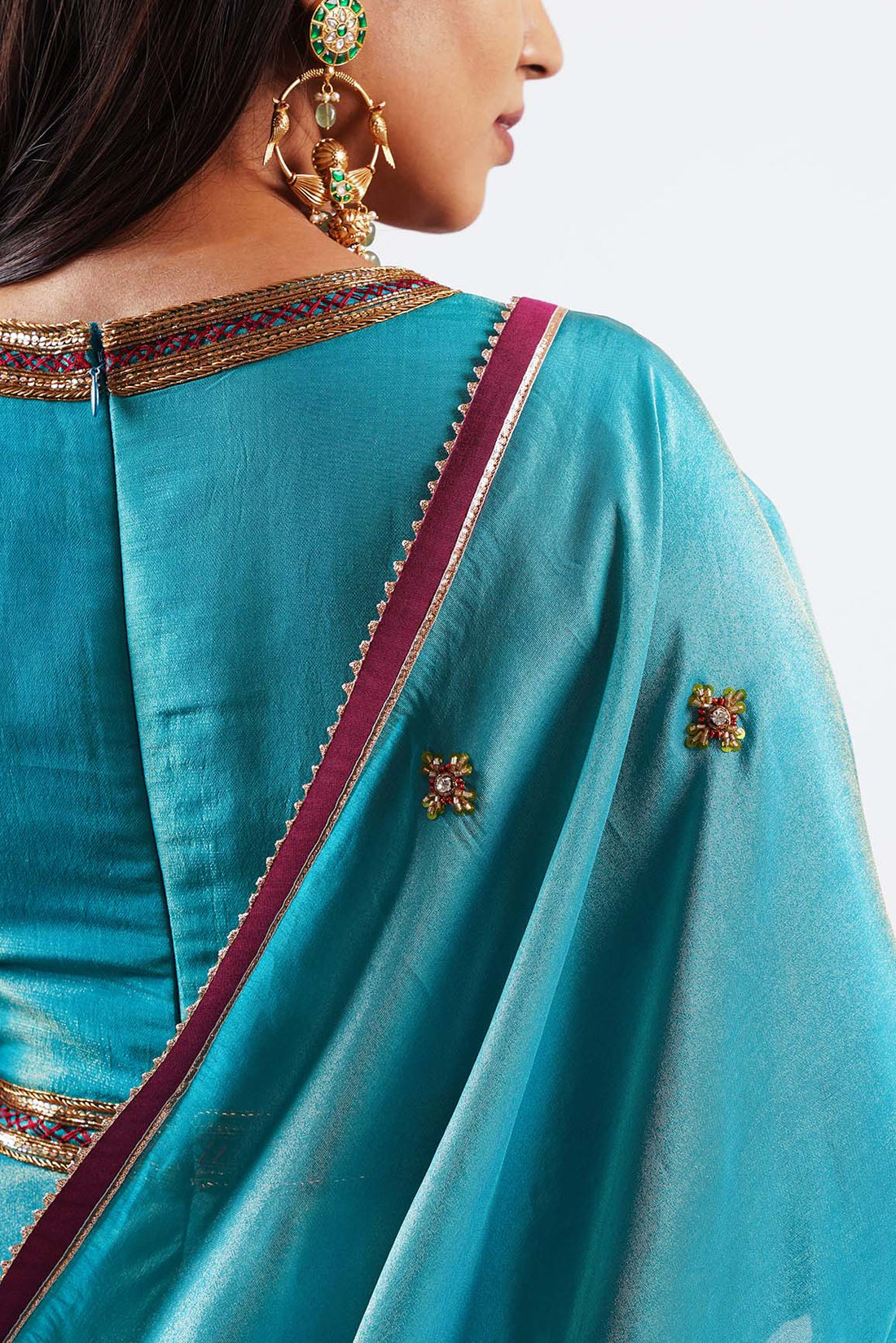 Nazaakat-Blue Embriodered Anarkali Set