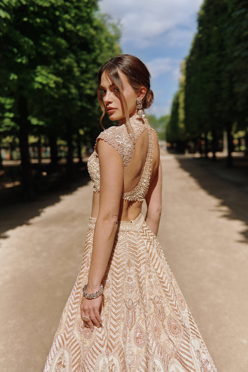 moon river embroidered dress Rust Embroidered Long Sleeve Dress – The Little Trunk main image 1