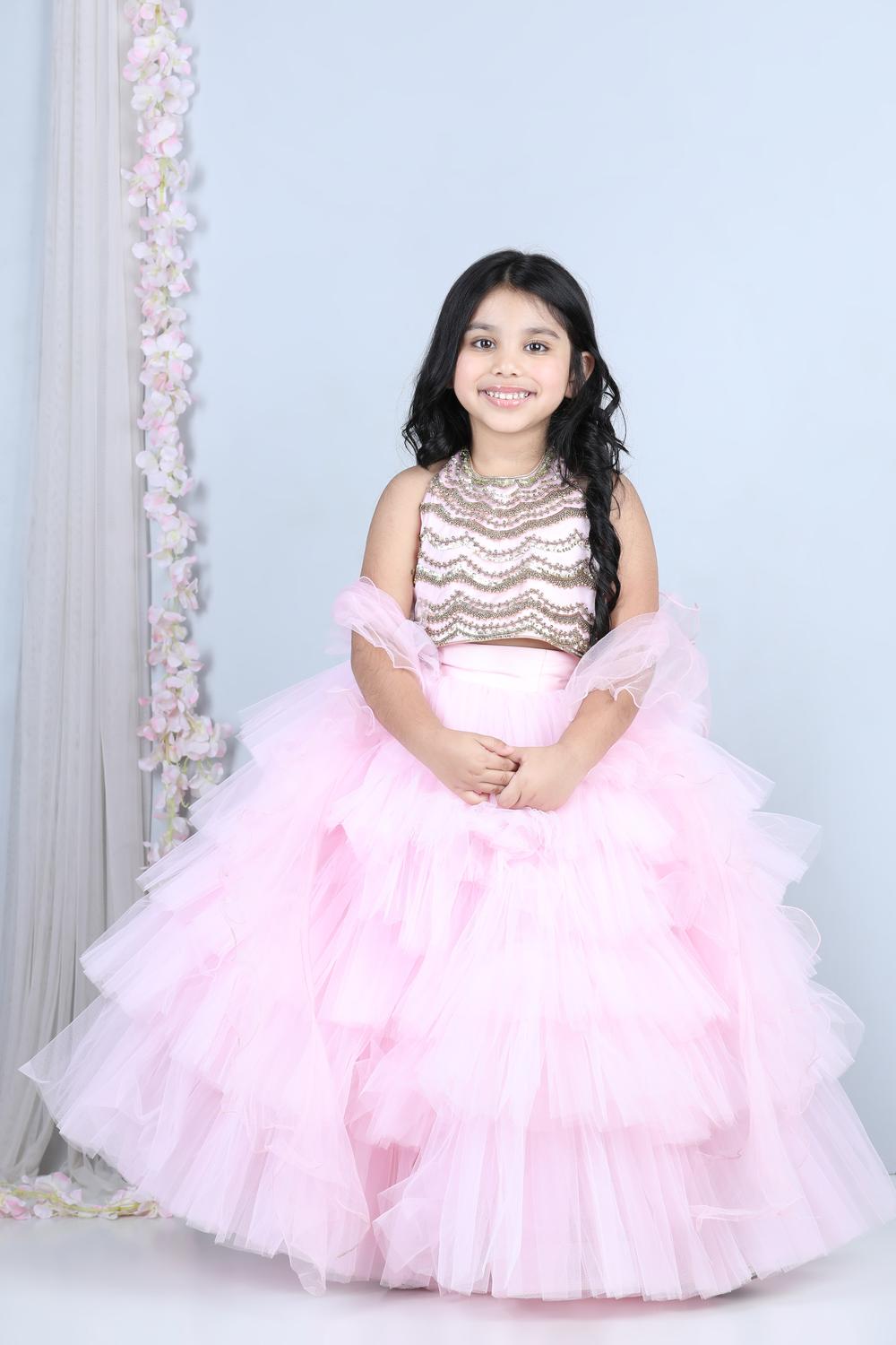 Halter Blouse With Tulle Skirt