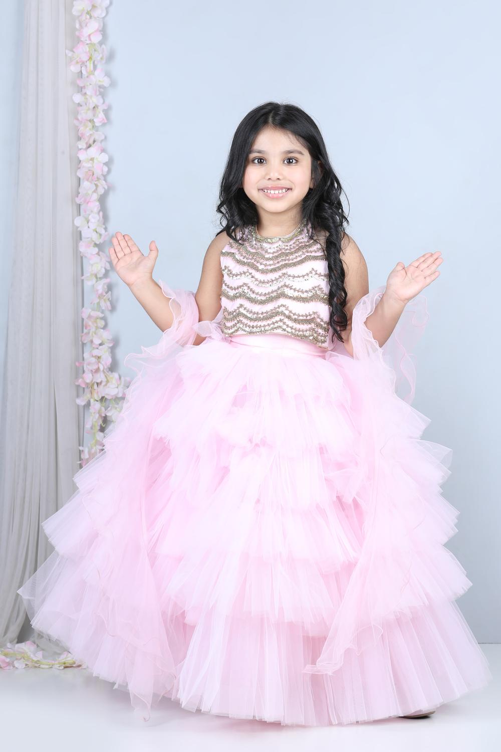 Halter Blouse With Tulle Skirt