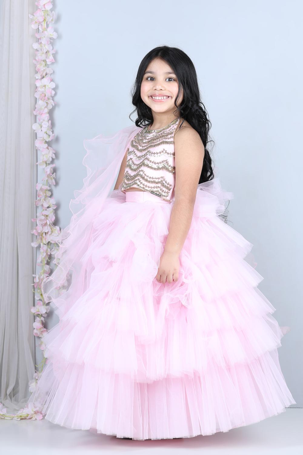 Halter Blouse With Tulle Skirt